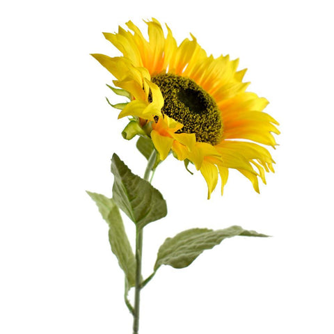 Tall Silk Sunflower Stem, Yellow, 33-Inch