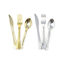 Premium Plastic Assorted Cutlery, 24-Piece