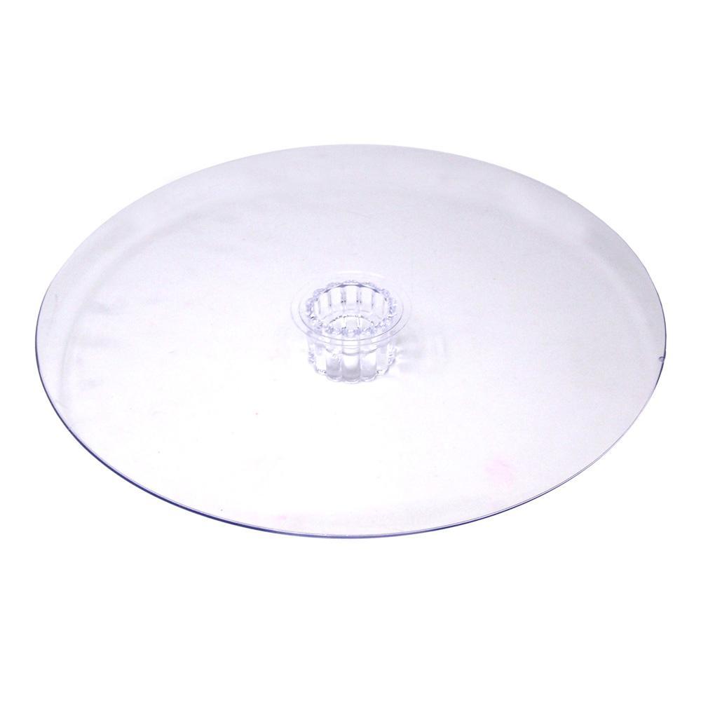 Round Acrylic Plate Cake Stand, Clear, 14-Inch