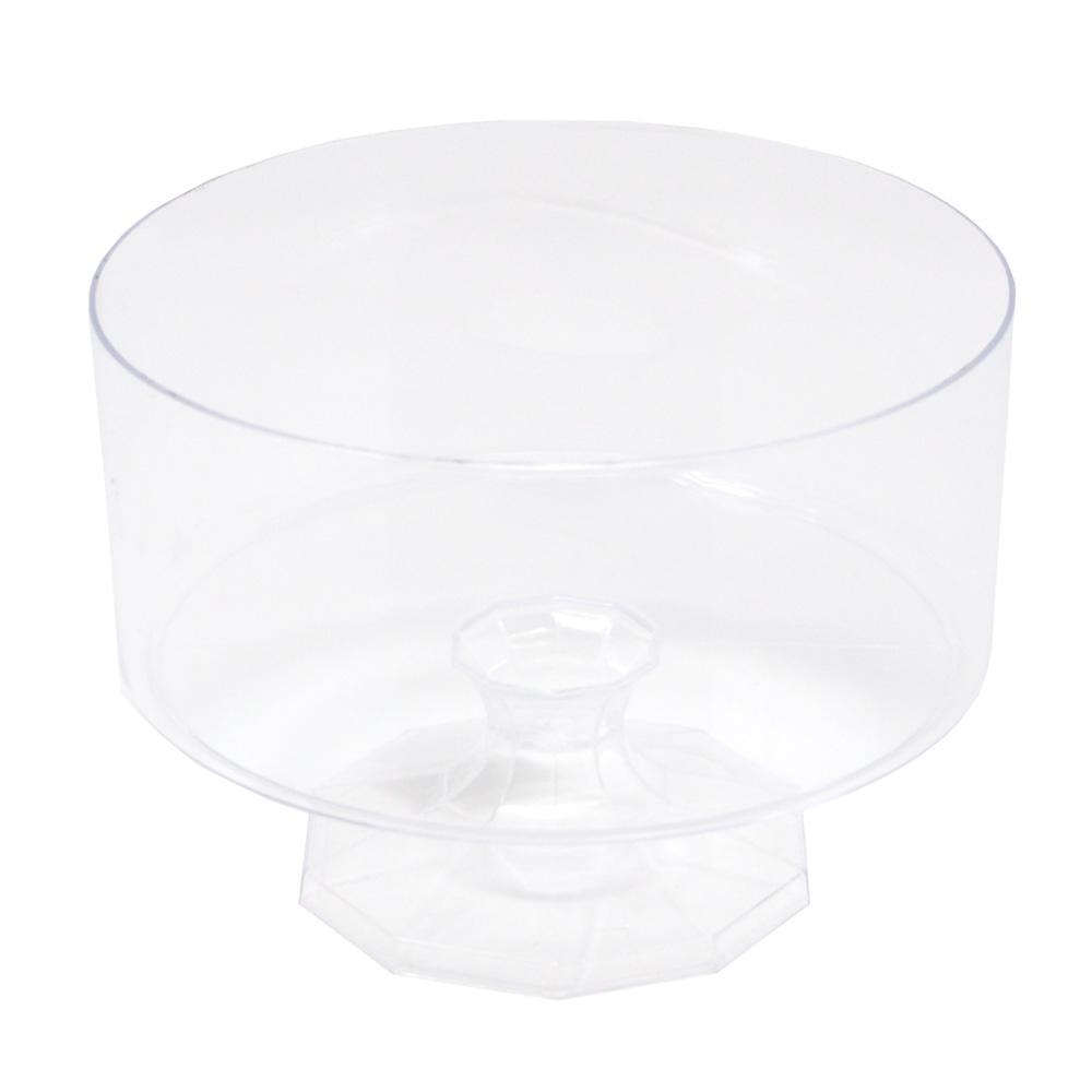 Mini Plastic Trifle Pedestal Bowl, Clear, 4-1/4-Inch