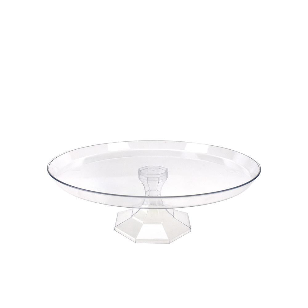 Plastic Round Cake Stand, Clear, 10-1/4-Inch