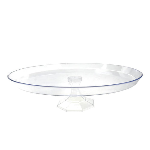 Plastic Round Cake Stand, Clear, 11-3/4-Inch