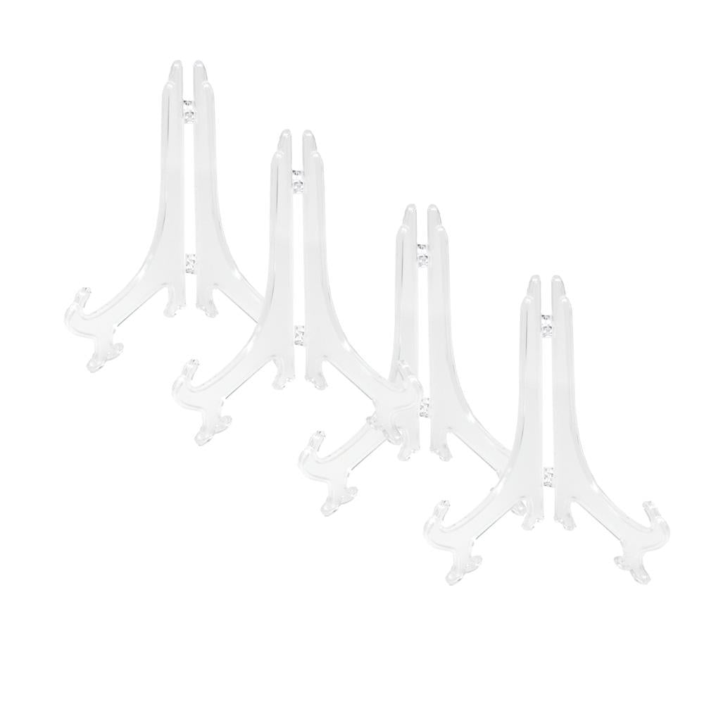 Acrylic Mini Easel Stand, Clear, 4-Inch, 4-Count