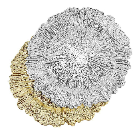 Reef Textured Plastic Charger Plate, 12-1/2-Inch, 1-Count