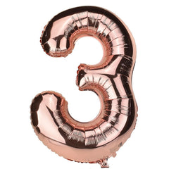 Jumbo Foil Number Balloons, 34-inch, Rose Gold