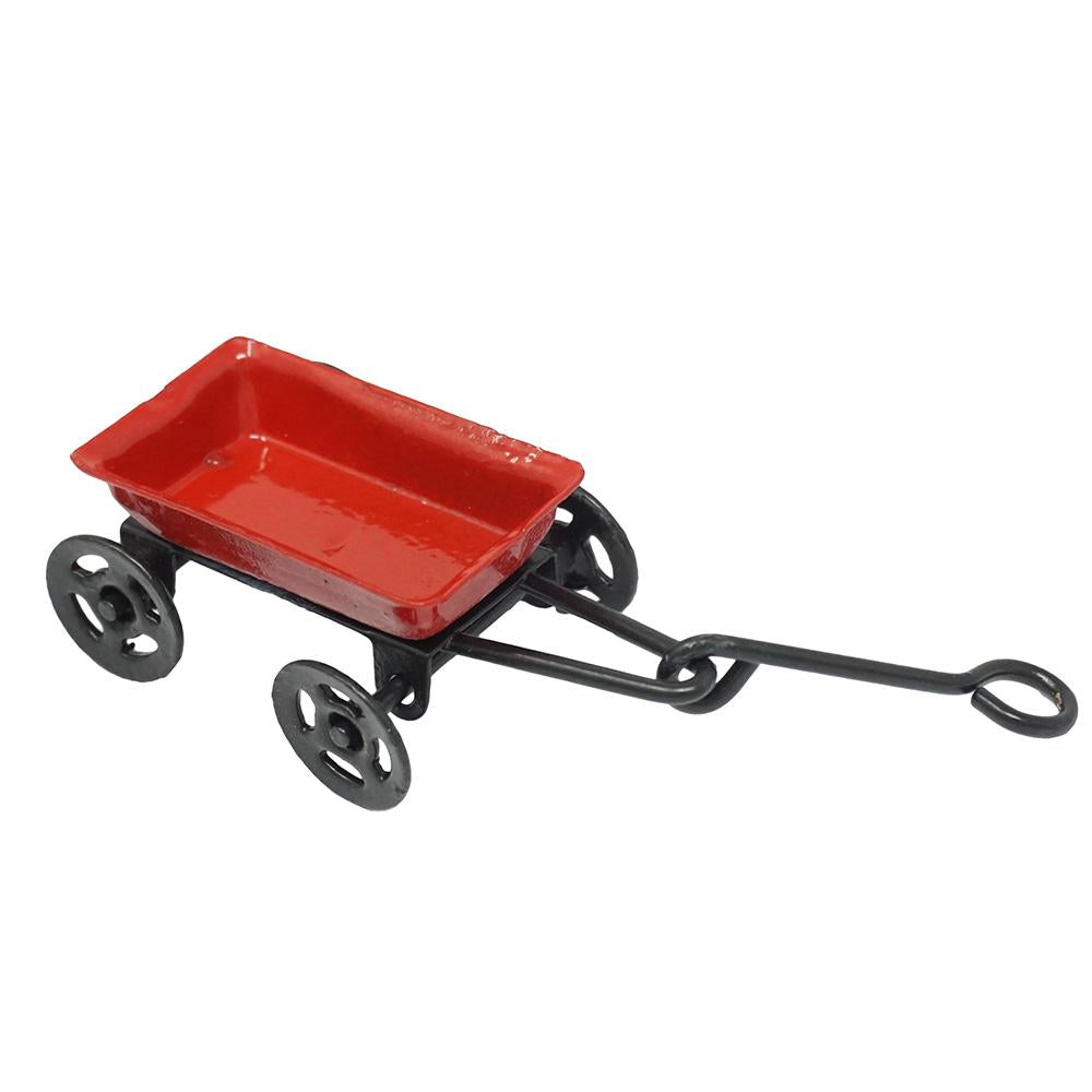 Mini Wagon Metal Figurine, Red, 2-1/4-Inch