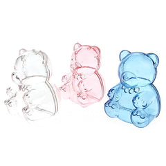 Baby Shower Plastic Teddy Bear Favor Box, 2-1/2-Inch, 12-Count