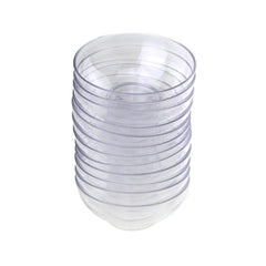 Clear Plastic Appetizer Dessert Mini Cup Dish Bowl Disposable Reusable, 2-3/4-inch, 12-count