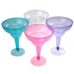 Plastic Margarita Glass Cups, 6-Inch, 6-Piece