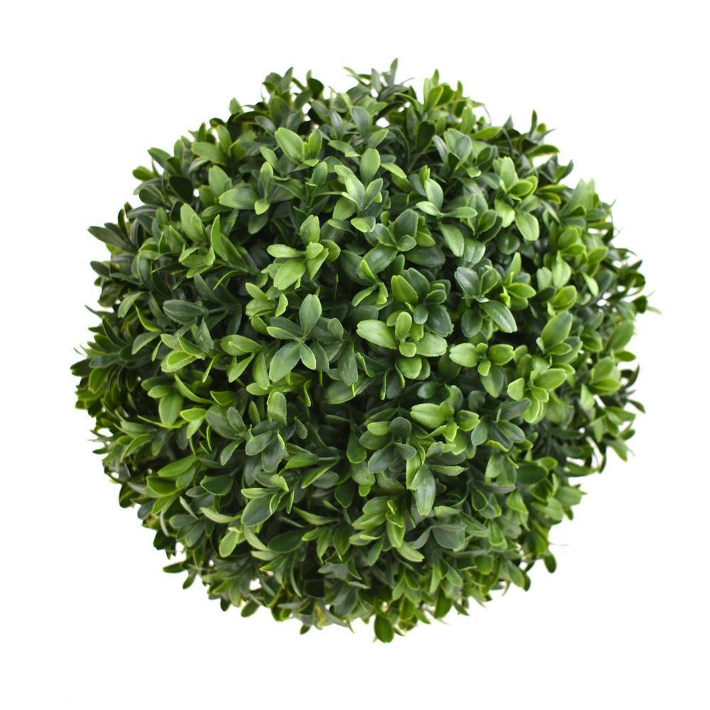 Synthetic Boxwood Plant Ball, Green, 10-Inch
