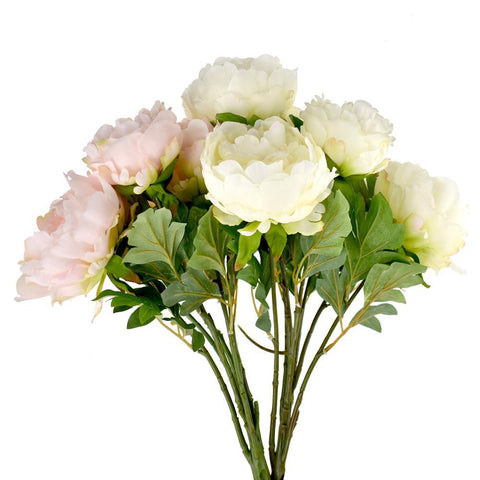 Deluxe Silk Peony Bush, 22-Inch