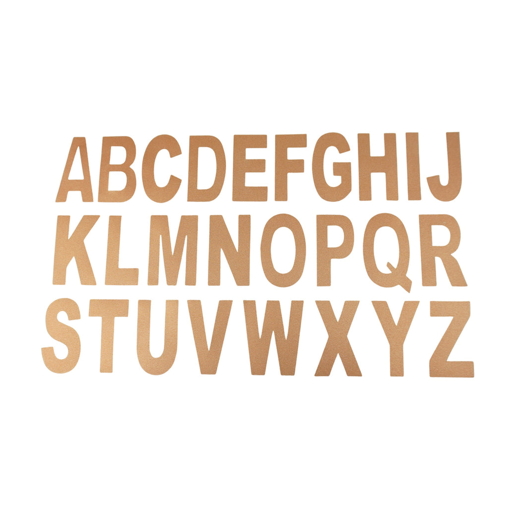 Diamond Glitter Alphabet Letters Sheet, 2-Inch, 1-Sheet - Rose Gold