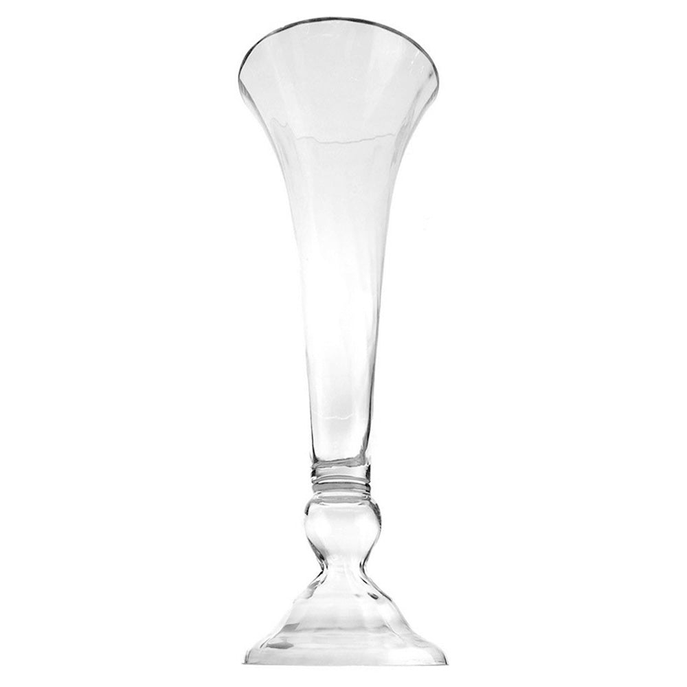 Clear Reversible Flute Glass Floral Vase, 23-1/2-Inch, 2-Count