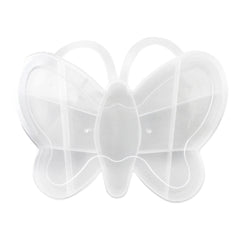 Butterfly Shaped Clear Plastic Organizer Box, 7-1/4-Inch