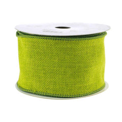 Faux Burlap Wired Edge Ribbon, 2-1/2-inch, 10-yard