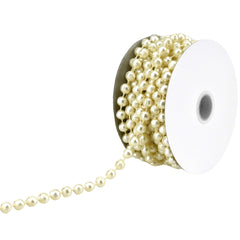 Plastic Pearls Beads String Garland, 8mm, 5/16-inch, 8-yard