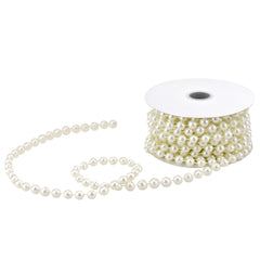 Plastic Pearls Beads String Garland, 8mm, 5/16-inch, 8-yard