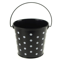 Polka Dot Metal Pail Bucket Party Favor, 5-inch