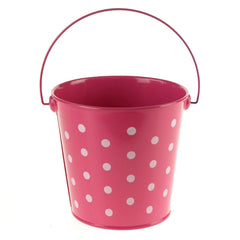 Polka Dot Metal Pail Bucket Party Favor, 5-inch