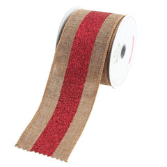 Glitter Center Canvas Ribbon, 2-1/2-Inch, 10 Yards