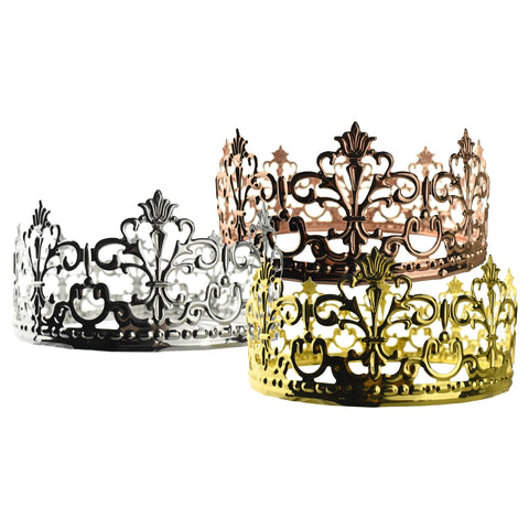 Royal Flourished Pattern Metal Crown, 5-1/4-Inch