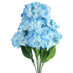 Artificial Silk Hydrangea Bouquet Flowers, 22-Inch