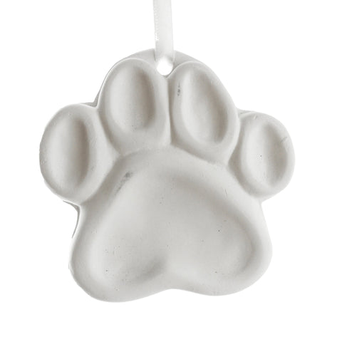 3D Plaster Animal Print DIY Ornament, 3-5/8-Inch