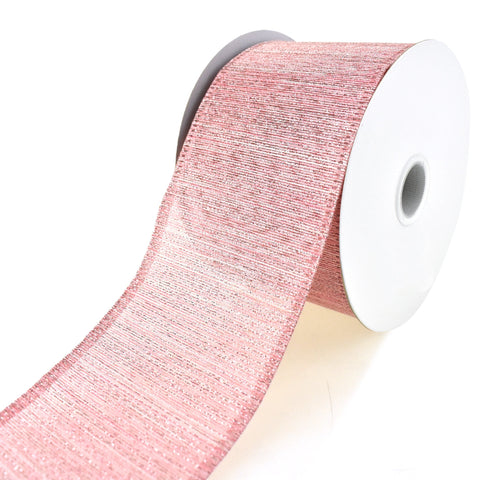 Elegant Metallic Weave Wired Ribbon, Rose Gold, 2-1/2-Inch, 10-Yard