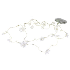 LED Snowflake String Fairy Lights, 6-Feet - Warm White