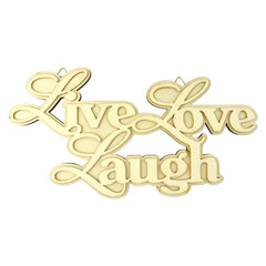 Wooden 3D DIY Craft Live Laugh Love Plaque with Hooks, 9-1/2-Inch