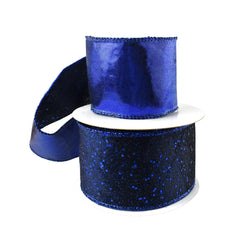 Glittered Lush Double-Sided Wired Ribbon, 2-1/2-Inch, 10-Yard