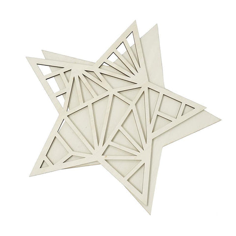 Wood Star Craft Pattern Shapes, Natural, 2-Piece