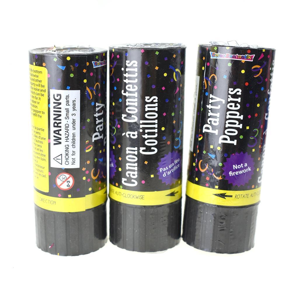Party Confetti Poppers, 3-Count