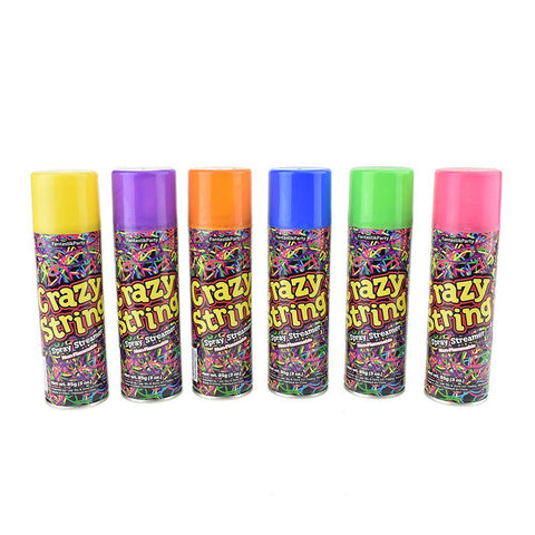 Crazy Party String Spray, 6-1/4-Inch, 3-oz