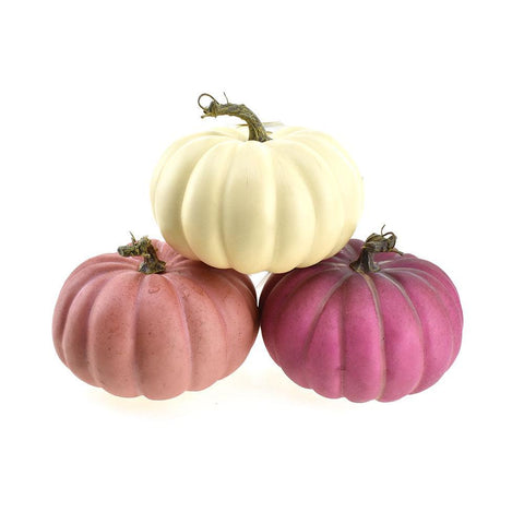 Fall Artificial Pumpkin Decorations, 5-1/4-Inch, 3-Piece