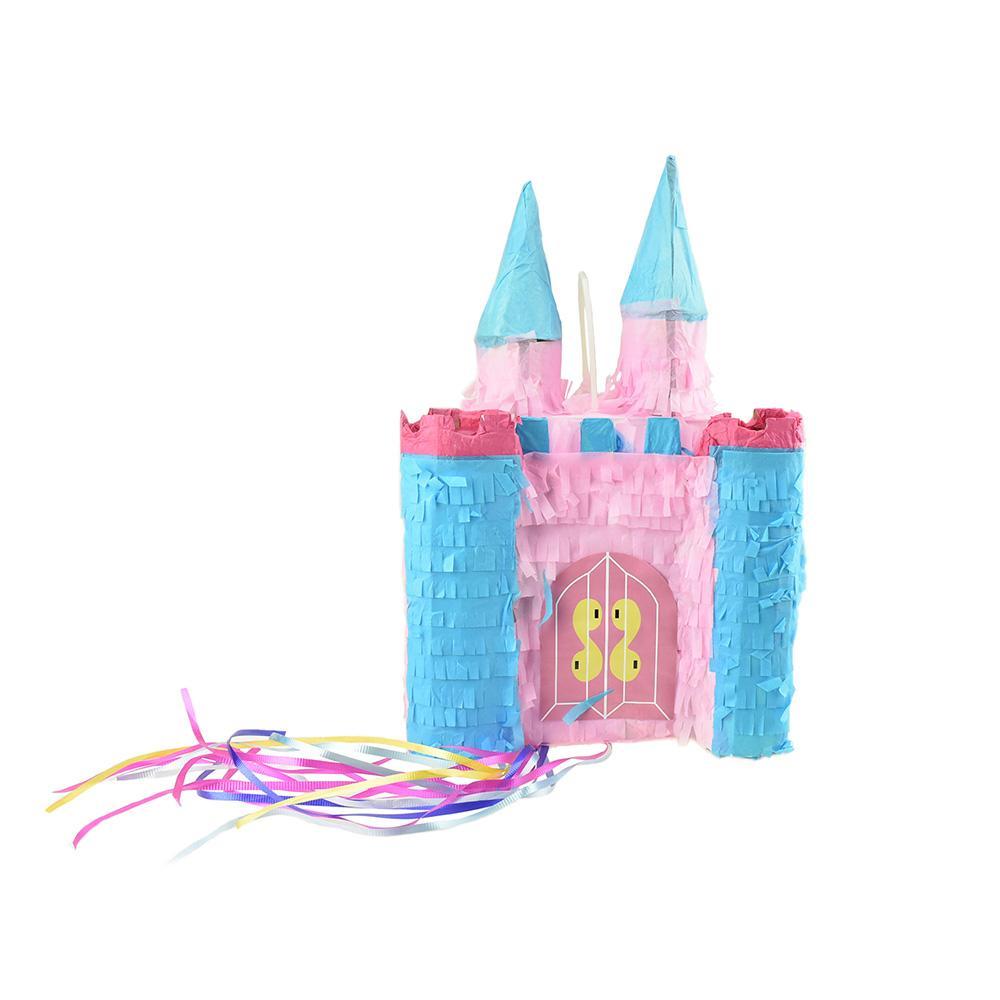 Family Fun Princess Castle Piñata, Pink, 15-1/2-Inch