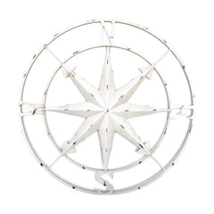 Metal Compass Wall Hanging Sculpture, 28-Inch