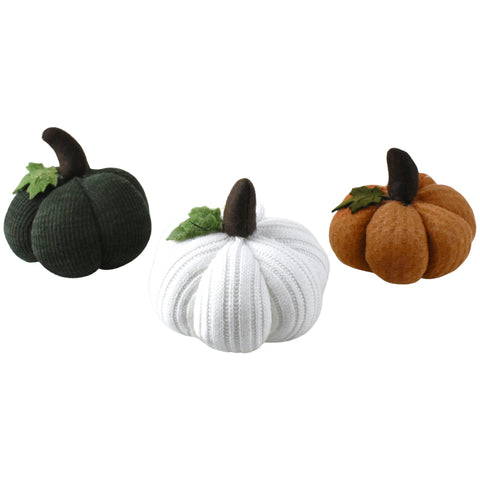 Fabric Weighted Pumpkin Decoration, 4-inch