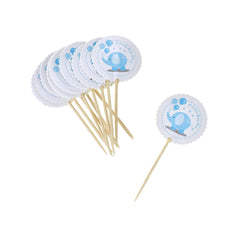 Round Flag Baby Shower Pick, 3-1/4-Inch, 12-Piece