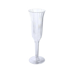 Pleated Plastic Disposable Champagne Glasses, 8-1/2-Inch, 12-Count