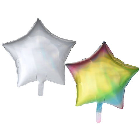 Star Shape Iridescent Foil Balloon, 20-Inch