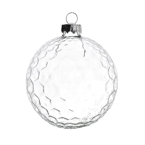 Fillable Glass Disco Ball Christmas Ornament, 3-1/4-Inch