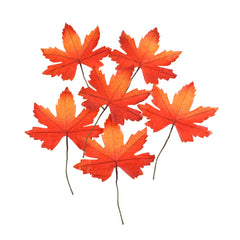 Artificial Assorted Fall Maple Leaf Picks, 6-Inch, 6-Count