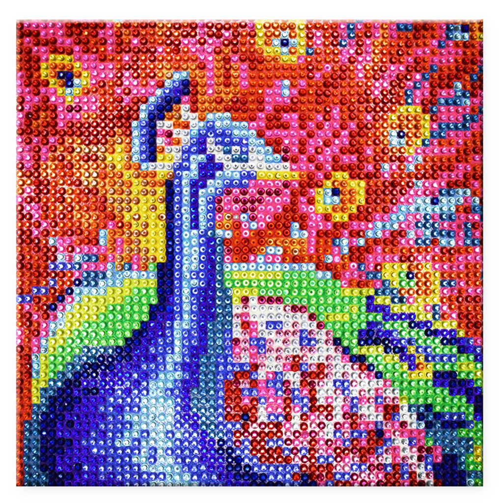 Peacock Diamond Gem Painting Kit, 6-5/16-inch – Party Spin