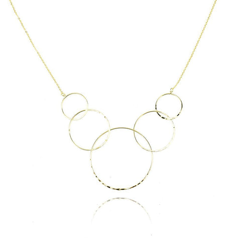 Circles Geometric Pattern Necklace, 23-Inch