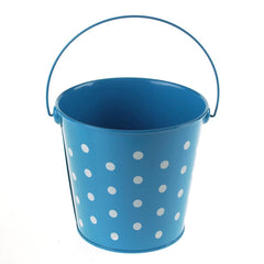 Polka Dot Metal Pail Bucket Party Favor, 5-inch