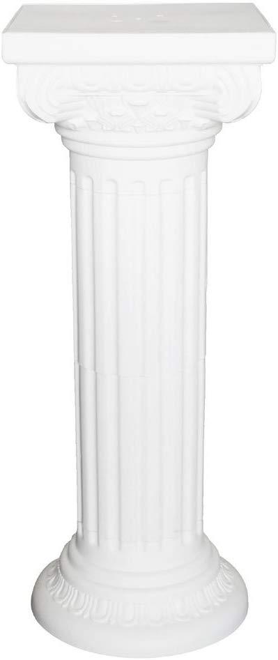 Tall Pedestal Roman Plastic Pillars Columns, White, 36-Inch