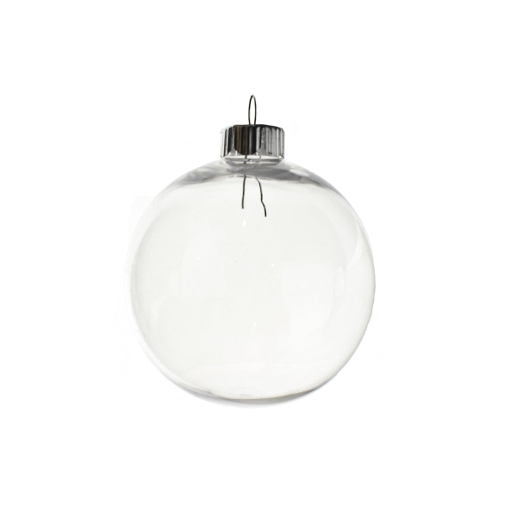PET Plastic Fillable Ball Christmas Ornament, 4-Inch