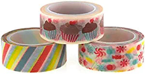 Masking Washi Tape, 5/8-inch, 5-yard, 3-piece