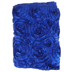 Satin Rosette Table Runner with Serged Edge, 14-Inch x 108-Inch